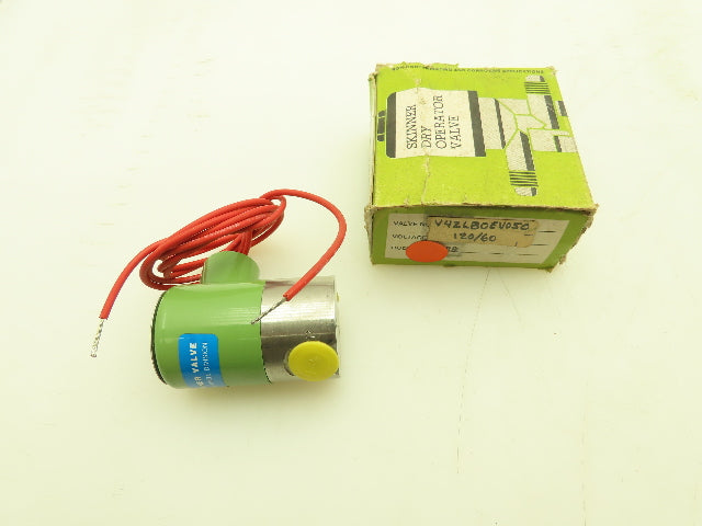 Honeywell Skinner V42LB0EV050 Solenoid Valve 2-Way NC 120V 50 PSI 1/4" NPT