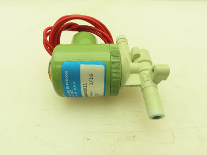 Honeywell Skinner V426LBOJN011 Solenoid Valve 3-Way NC 24VDC 10 PSI 3/8" Barb