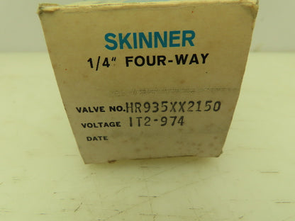 Honeywell Skinner HR935XX2150 Pneumatic Air Spool Valve 5-Way 2 Pos 150PSI 1/4"
