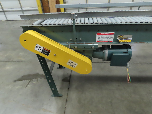 Hytrol 24"x 16' (22"BF) Power Roller Accumulation Conveyor 1Hp V-Belt End Drive