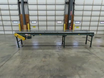 Hytrol 24"x 16' (22"BF) Power Roller Accumulation Conveyor 1Hp V-Belt End Drive
