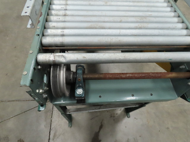 Hytrol 24"x 16' (22"BF) Power Roller Accumulation Conveyor 1Hp V-Belt End Drive