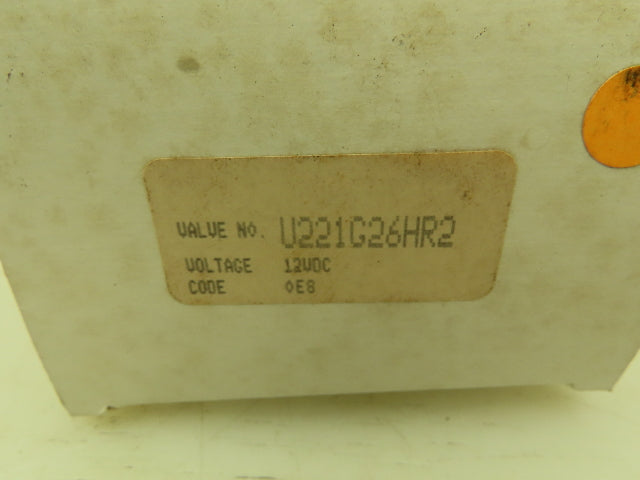 Honeywell Skinner U221G26HR2 Brass Solenoid Valve 2-Way 100 PSI 12VDC 3/4" NPT