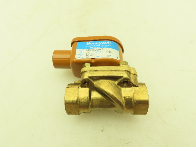 Honeywell Skinner U221G26HR2 Brass Solenoid Valve 2-Way 100 PSI 12VDC 3/4" NPT