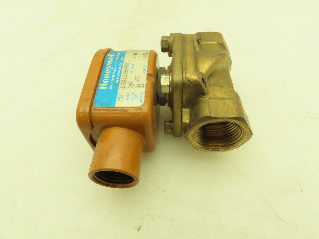 Honeywell Skinner U221G26HR2 Brass Solenoid Valve 2-Way 100 PSI 12VDC 3/4" NPT
