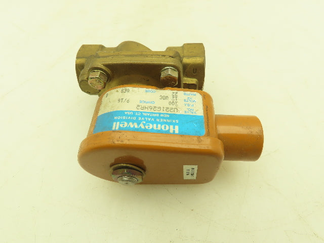 Honeywell Skinner U221G26HR2 Brass Solenoid Valve 2-Way 100 PSI 12VDC 3/4" NPT