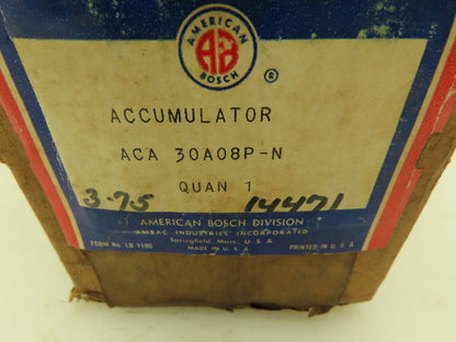 American Bosch ACA-30A-08P Hydro-Pneumatic Accumulator 2000 PSI Pressure Vessel