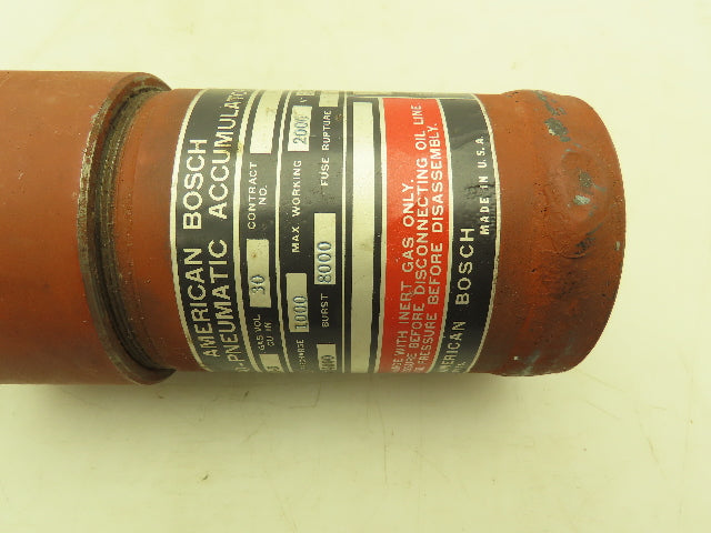 American Bosch ACA-30A-08P Hydro-Pneumatic Accumulator 2000 PSI Pressure Vessel