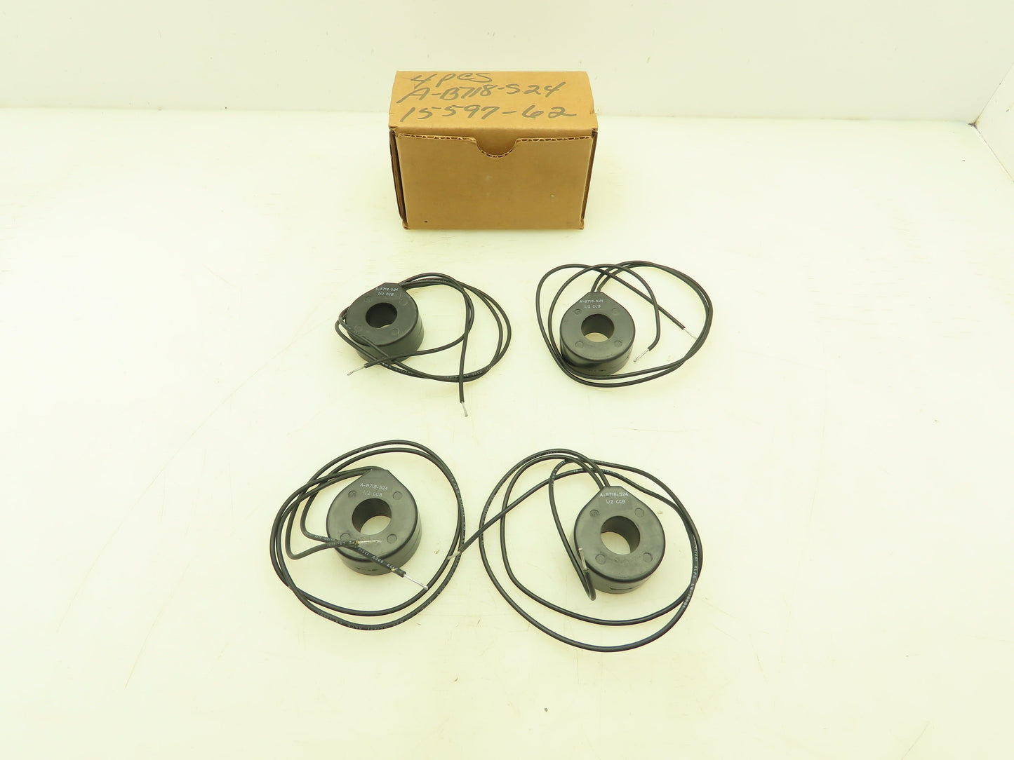 Honeywell Skinner A-B718-S24 Valve Solenoid Coil 1/2 CCB 18" Lead Lot of 4