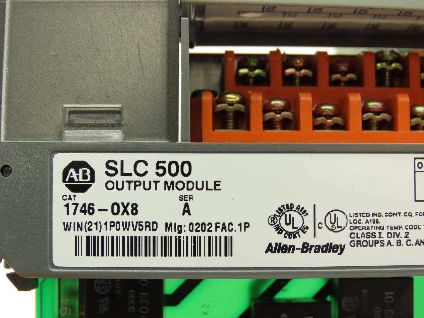 Allen-Bradley 1746-OX8 SLC500 Isolated Relay 8 Pt Output Module Ser A  Lot of 4