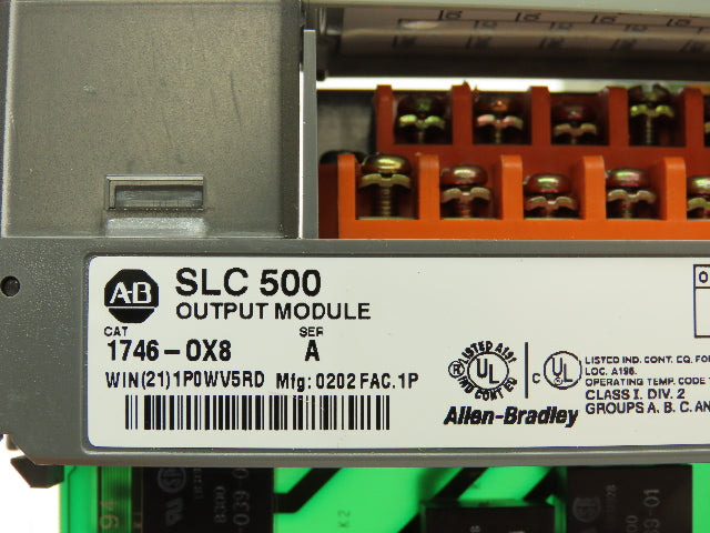 Allen-Bradley 1746-OX8 SLC500 Isolated Relay 8 Pt Output Module Ser A  Lot of 4