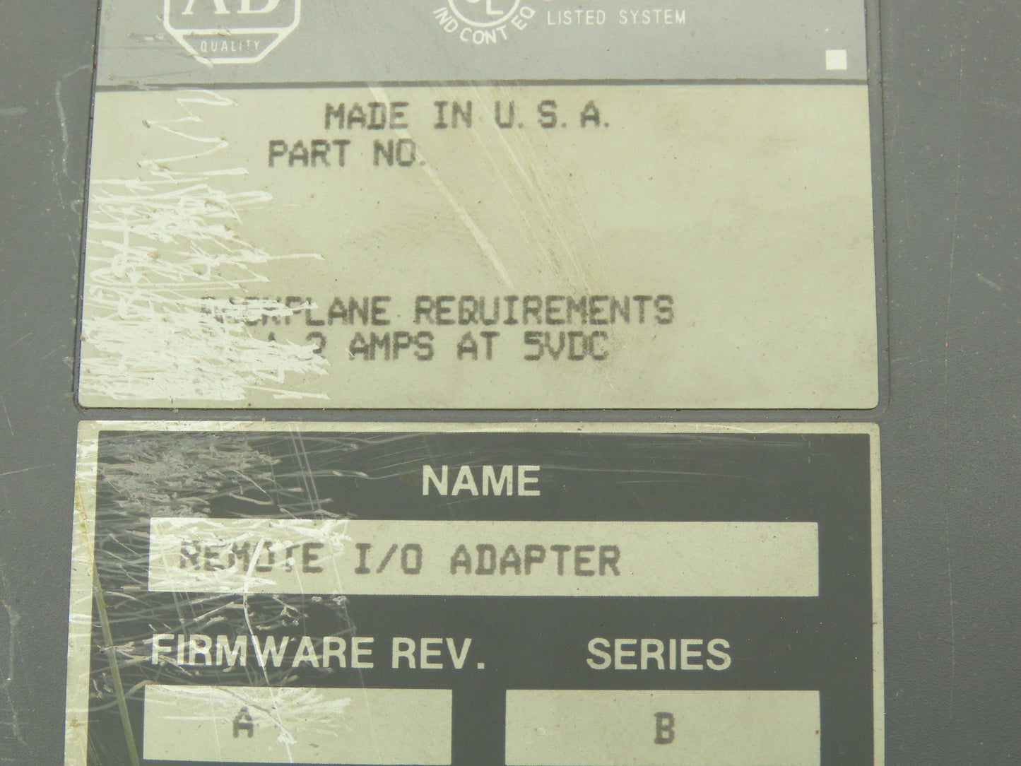 Allen-Bradley 1771-ASB PLC 5 Remote I/O Adapter Module Ser B