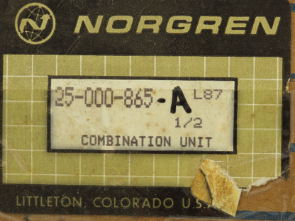 Norgren 25-000-865-A Pneumatic Air Filter Lubricator Assembly