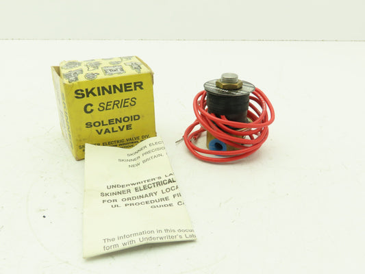 Honeywell Skinner C2DE1092 Brass Solenoid Valve 2-Way NC 120V 90 PSI 1/8"NPT