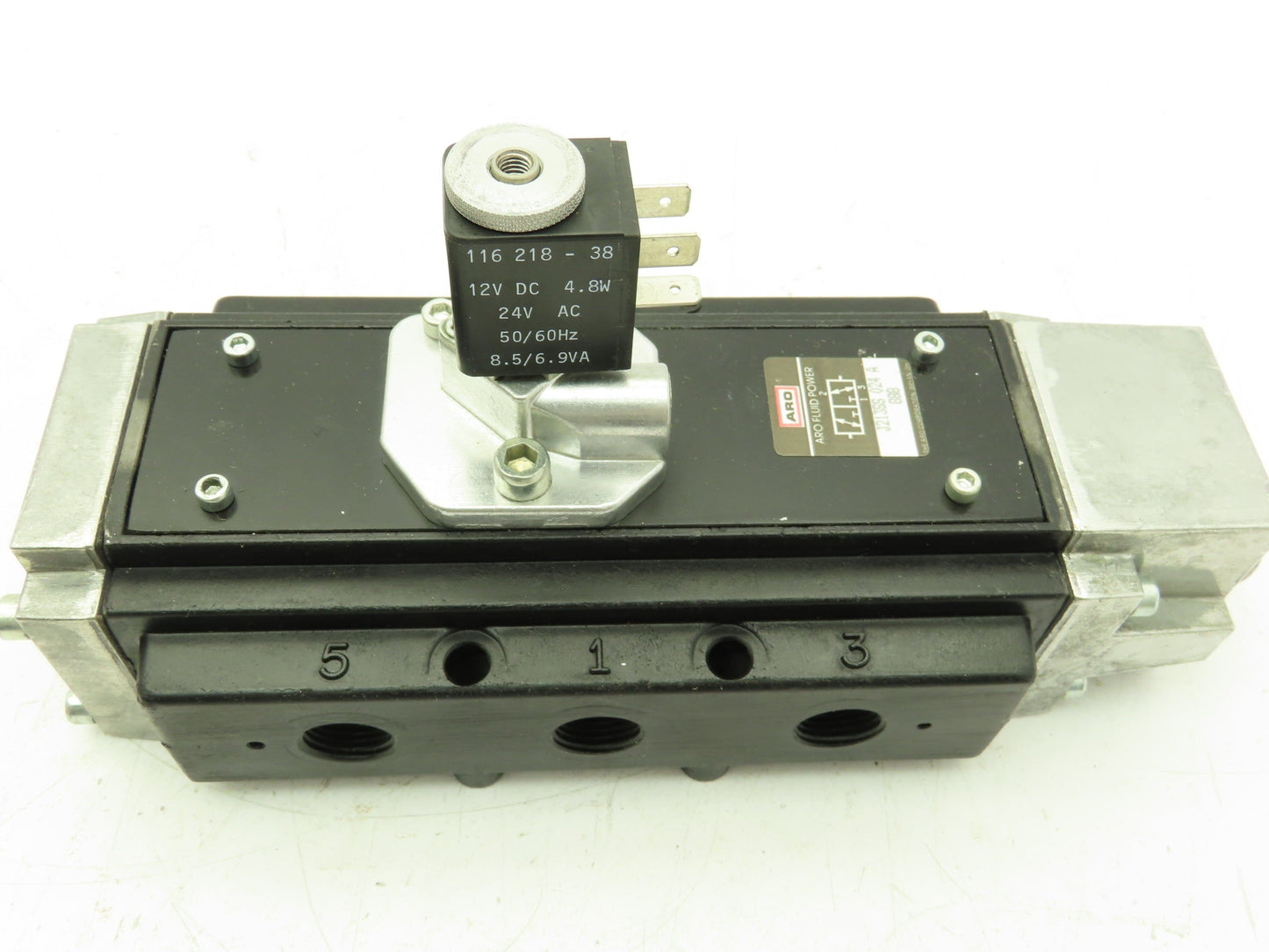 Aro J213SS-024-A Solenoid Spool Valve 5-Way 2 Pos 24V AC/DC 3/8" NPT