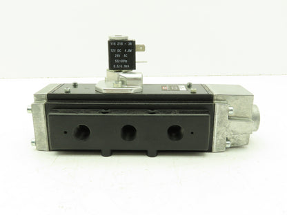 Aro J213SS-024-A Solenoid Spool Valve 5-Way 2 Pos 24V AC/DC 3/8" NPT
