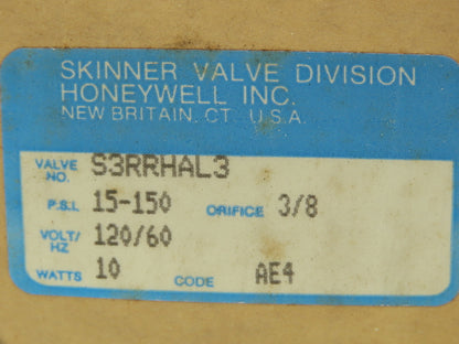 Skinner S3RRHAL3 Directional Control Valve 5-Way 3 Pos 120V Solenoid 3/8" NPT