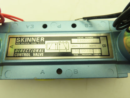 Skinner S3KKCAL4 Directional Control Valve 5-Way 2 Pos 120V 150 PSI 1/2" NPT
