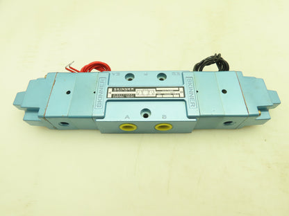 Skinner S4KKJAL4 Pneumatic Directional Control Valve 5-Way 3Pos 120V 150PSI 1/2"