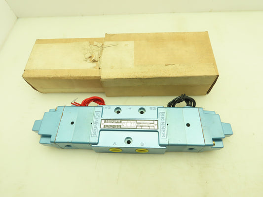Skinner S4KKJAL4 Pneumatic Directional Control Valve 5-Way 3Pos 120V 150PSI 1/2"