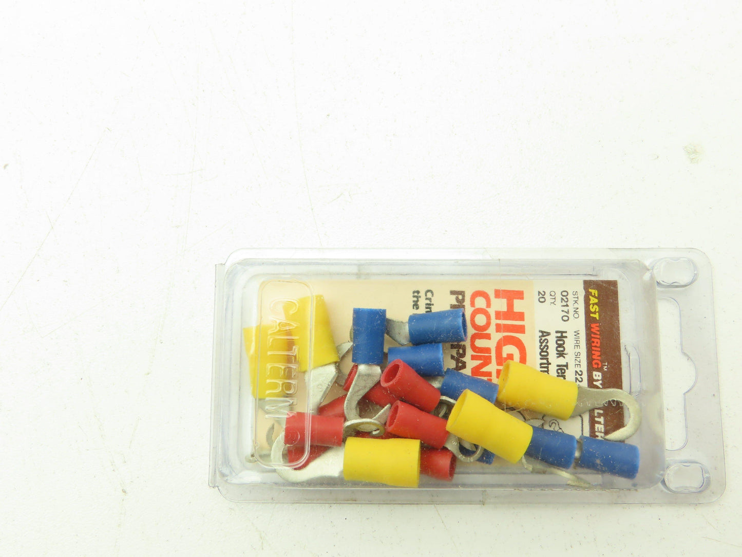 Calterm Hook Terminal Assortment 22-10 AWG Crimp-On 20 Piece Pack Lot of 80