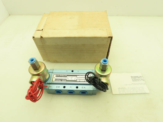 Honeywell Skinner S3L0080 Directional Control Valve 5-Way 2 Pos 24VDC 150PSI 3/8