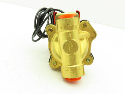 Skinner Lancer 2LB1H180 Brass Solenoid Valve 2-Way NO 24VDC 50 PSI 3/8" NPT