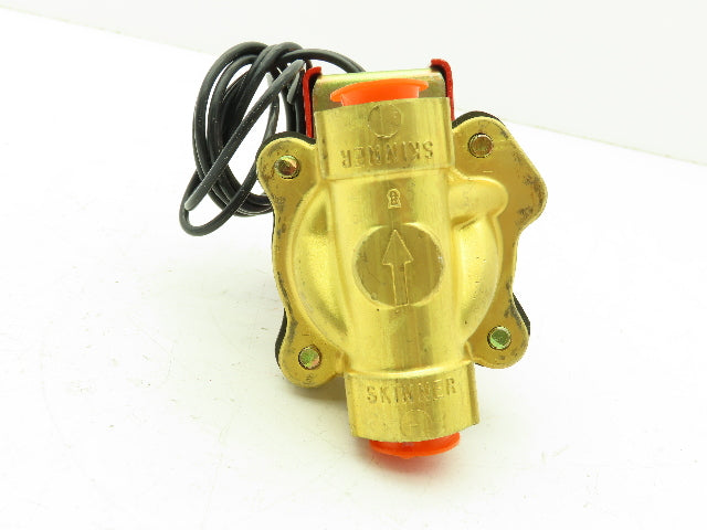 Skinner Lancer 2LB1H180 Brass Solenoid Valve 2-Way NO 24VDC 50 PSI 3/8" NPT