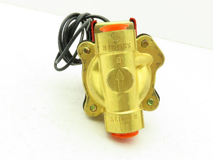 Skinner Lancer 2LB1H180 Brass Solenoid Valve 2-Way NO 24VDC 50 PSI 3/8" NPT
