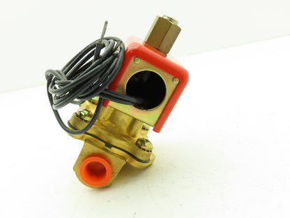 Skinner Lancer 2LB1H180 Brass Solenoid Valve 2-Way NO 24VDC 50 PSI 3/8" NPT