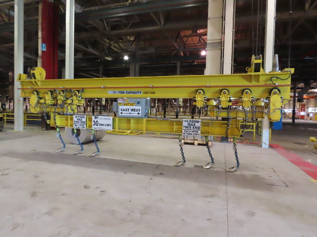 Cleveland Tramrail 15 Ton Underhung Bridge Crane Motorized End Truck Drive 5 Hp