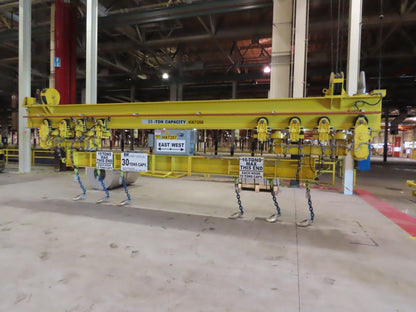 Cleveland Tramrail 15 Ton Underhung Bridge Crane Motorized End Truck Drive 5 Hp
