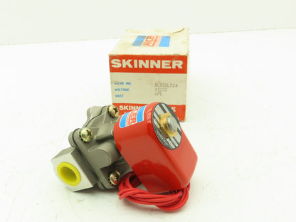 Skinner Lancer 2LB26L220 Stainless Solenoid Valve 2-Way NC 24VDC 40 PSI 1/2" NPT