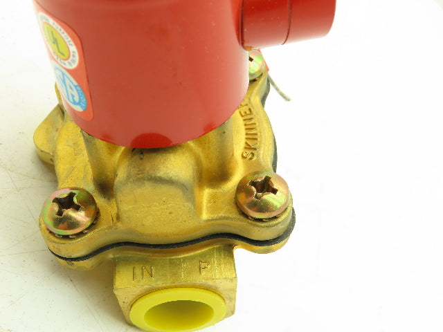Skinner Lancer 2LB26LB4041 Brass Solenoid Valve 2-Way NC 12VDC 40 PSI 1/2" NPT