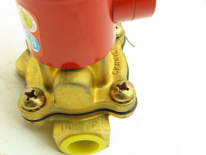 Skinner Lancer 2LB26LB4041 Brass Solenoid Valve 2-Way NC 12VDC 40 PSI 1/2" NPT