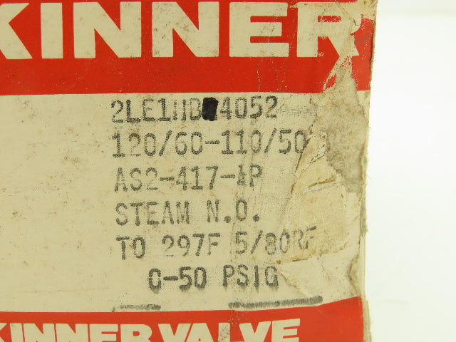 Skinner Lancer 2LE1HB4052 Solenoid Valve 2-Way NO 120V 50 PSI 1/2" NPT Steam