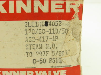 Skinner Lancer 2LE1HB4052 Solenoid Valve 2-Way NO 120V 50 PSI 1/2" NPT Steam