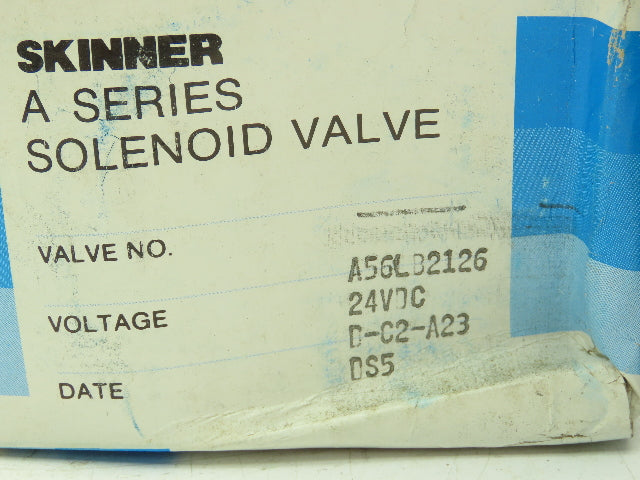 Honeywell Skinner A56LB2126 Solenoid Valve 3-Way NO 24VDC 125 PSI 1/4" 1/8" NPT