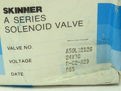 Honeywell Skinner A56LB2126 Solenoid Valve 3-Way NO 24VDC 125 PSI 1/4" 1/8" NPT