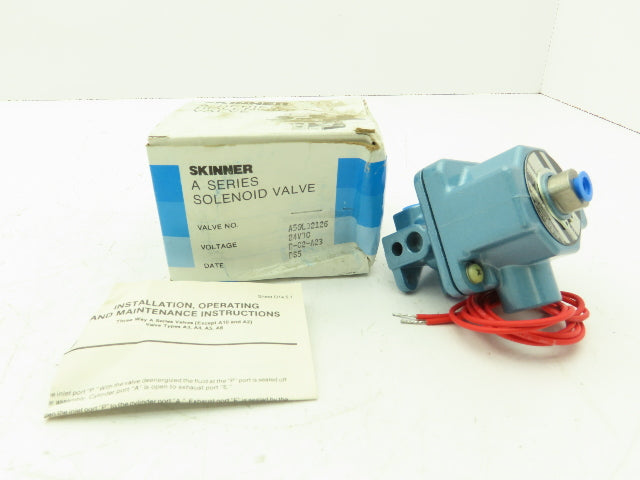 Honeywell Skinner A56LB2126 Solenoid Valve 3-Way NO 24VDC 125 PSI 1/4" 1/8" NPT