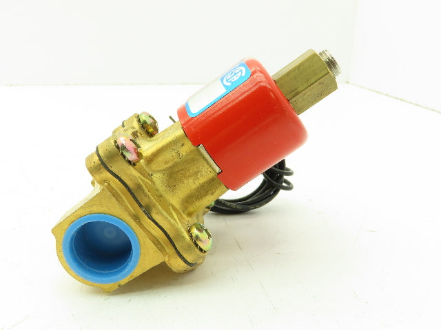 Honeywell Skinner 2LB1HBG5125 Brass Solenoid Valve 2-Way NO 120V 125PSI 3/4"NPT