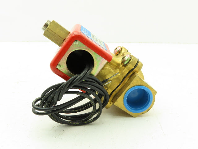 Honeywell Skinner 2LB1HBG5125 Brass Solenoid Valve 2-Way NO 120V 125PSI 3/4"NPT