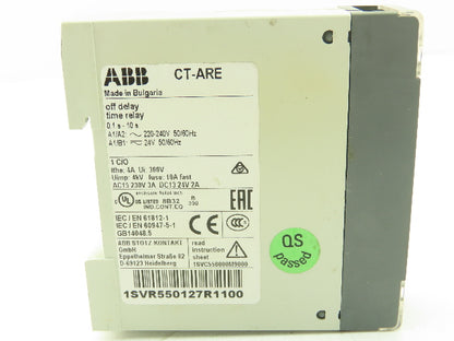 ABB CT-ARE Off Delay Timer Electronic Time Relay 0.1-10 Sec