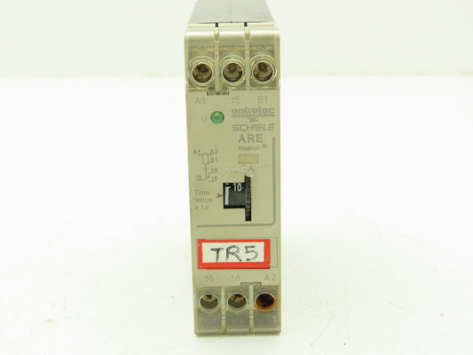 Entrelec  Schiele ARE Timetron Off Delay Timer Electronic Time Relay 0.1-10 Sec