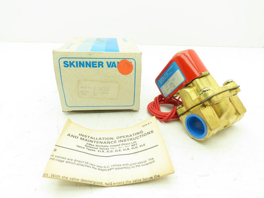 Honeywell Skinner 2LD2L330 Brass Solenoid Valve 2-Way NC 240V 100 PSI 3/4" NPT