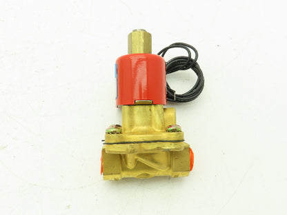 Honeywell Skinner 2LB1H180N Brass Solenoid Valve 2-Way NO 24VDC 50 PSI 3/8" NPT