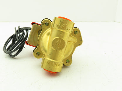 Honeywell Skinner 2LB1H180N Brass Solenoid Valve 2-Way NO 24VDC 50 PSI 3/8" NPT