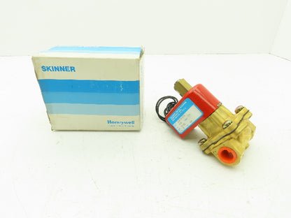 Honeywell Skinner 2LB1H180N Brass Solenoid Valve 2-Way NO 24VDC 50 PSI 3/8" NPT