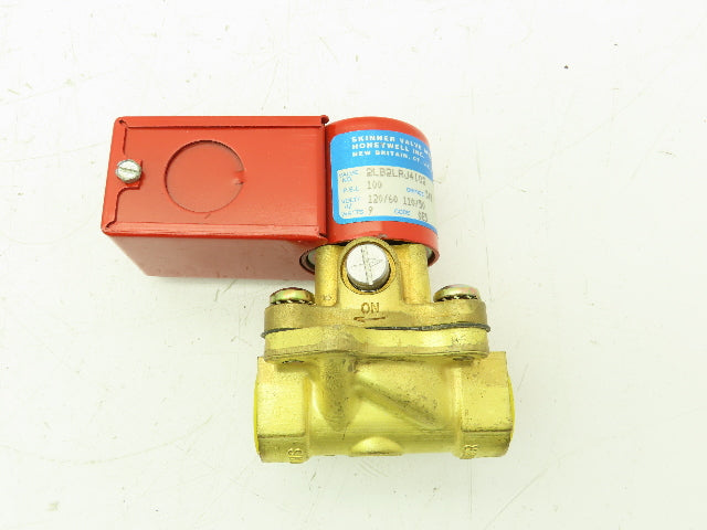 Skinner Lancer 2LB2LRJ4102 Brass Solenoid Valve 2-Way NC 120V 100 PSI 1/2" NPT