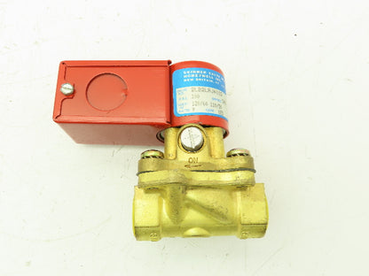 Skinner Lancer 2LB2LRJ4102 Brass Solenoid Valve 2-Way NC 120V 100 PSI 1/2" NPT